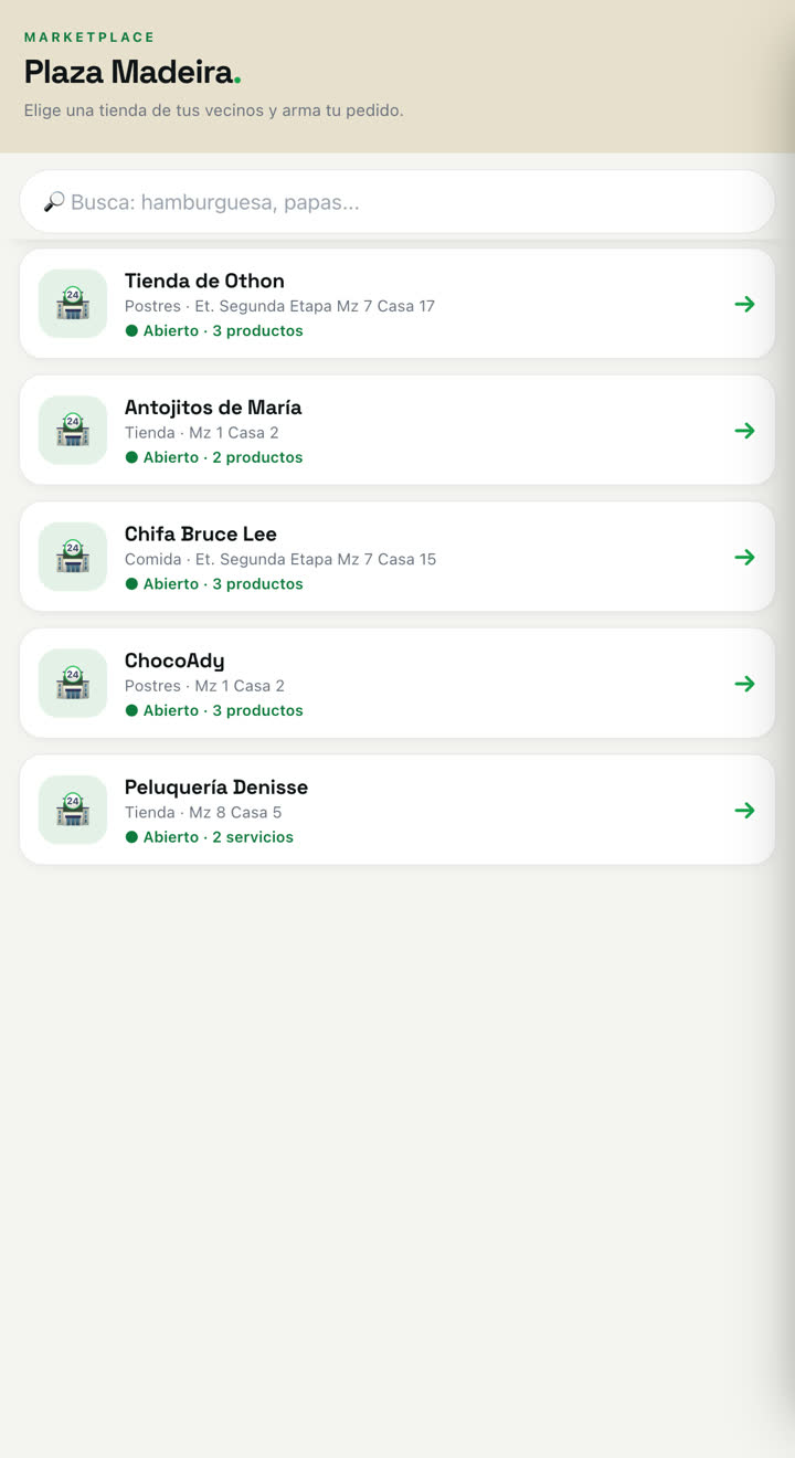 Catálogo del marketplace de vecinos