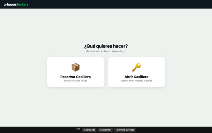 Kiosco de casilleros inteligentes